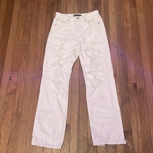 aeropostale off white 90s baggy jeans